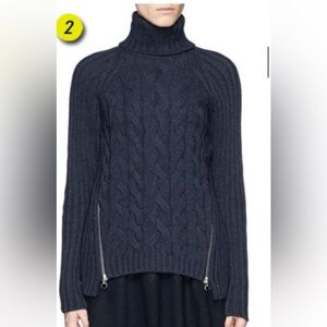 See By Chloe Dark Blue Cable Knit Sweater